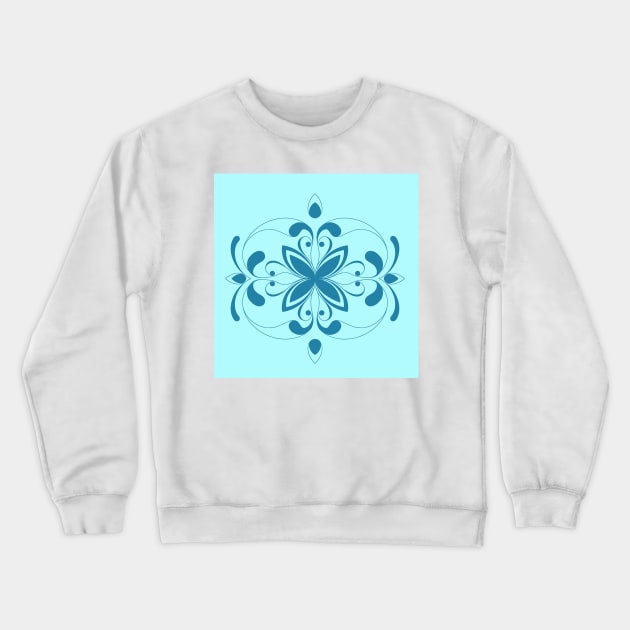 blue mandala Crewneck Sweatshirt by stupidpotato1